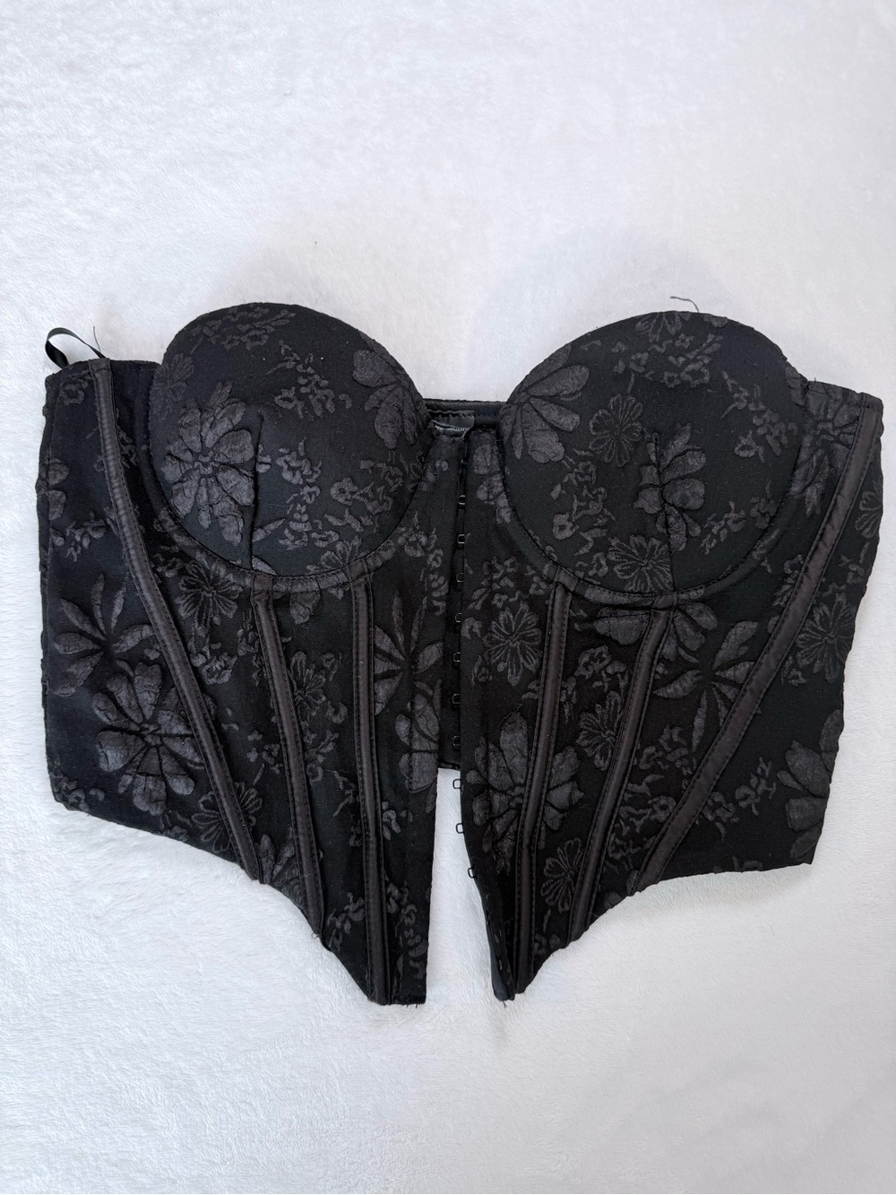 Windsor Black Floral Bustier Top
